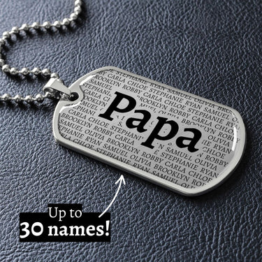Grandkids Dog Tag Necklace™ - Love You This Much